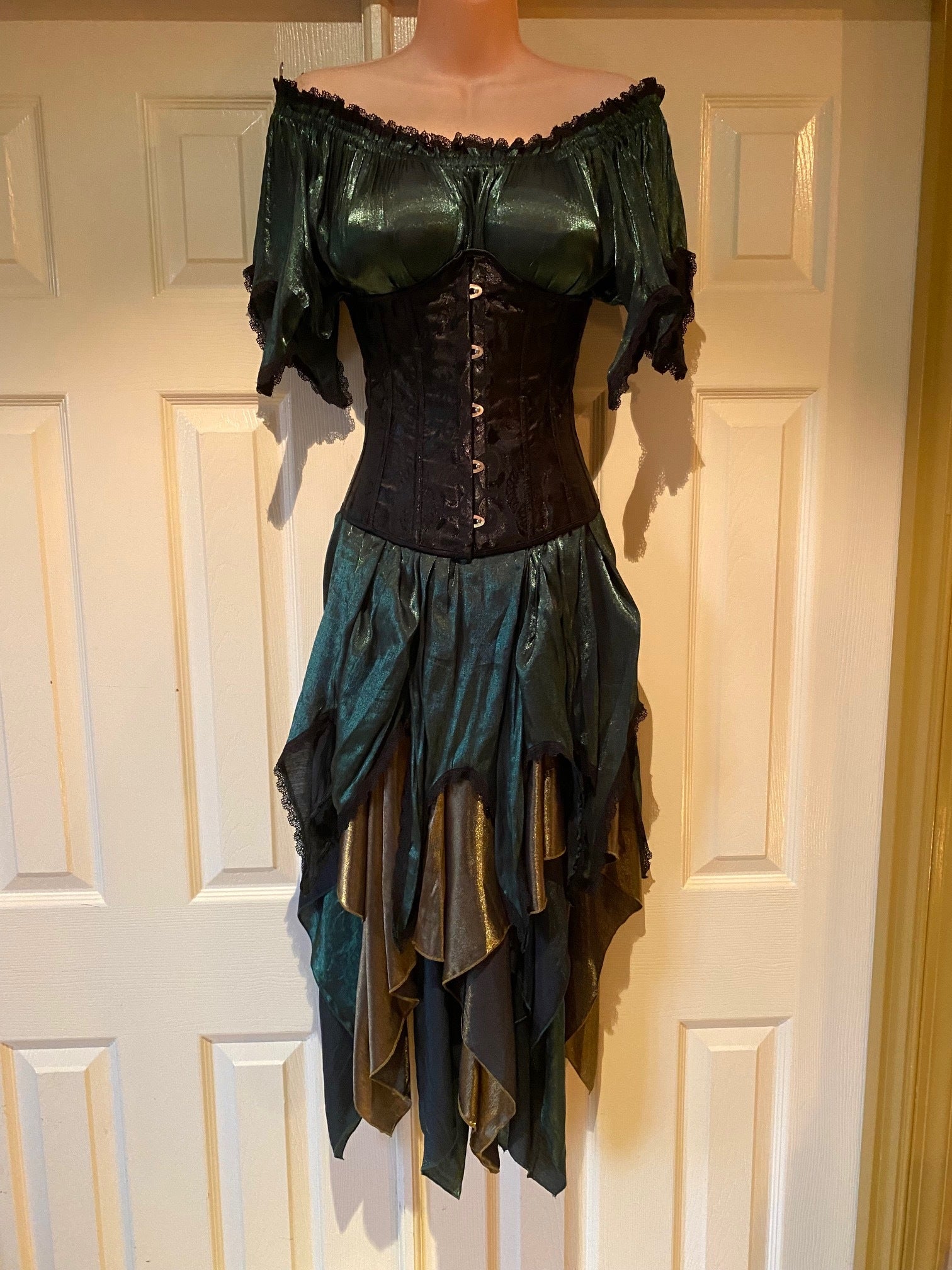 Women's Iridescent Reversible Renaissance Fairy Pixie Skirt (XS